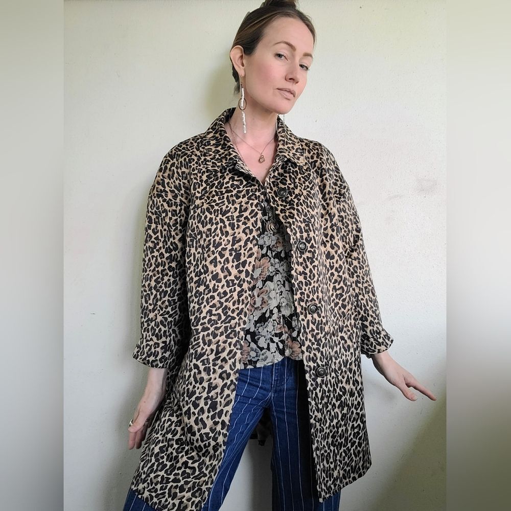 The Preloved Cheetah Print Spring Trench By Weekend MaxMara Size US 4 - Picture 7 of 16